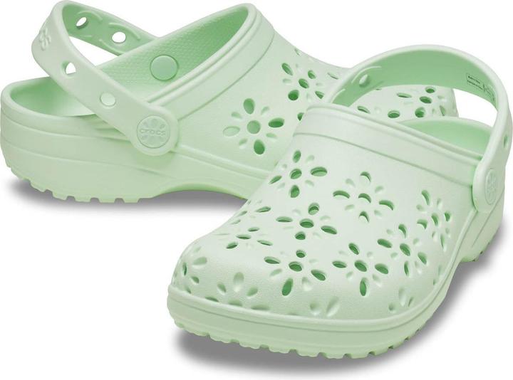 Actual product image Crocs K's Classic Floral CutOut Clog (32)