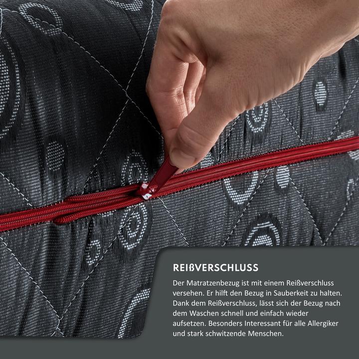 Produktbild Avetoe Matratze 160x200 DARK - Kokos Jacquard-Bezug - H3 - 24cm (160 x 200 cm, Schaumstoffkern)