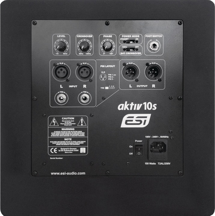 Immagine prodotto ESI Audiotechnik attivo10s (Subwoofer attivo, 1 pz., 1x 150 W)