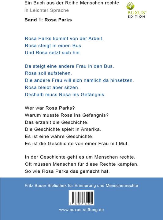 Produktbild Rosa Parks: Eine Frau mit Mut (Deutsch, Bettina Mikhail, 2018)