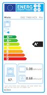 Energie-Label Miele DGC 7460 HCX Pro