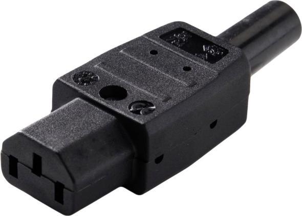 Actual product image Kaiser 794/sw IEC connector 794 socket, straight Total number of poles: 2 + PE