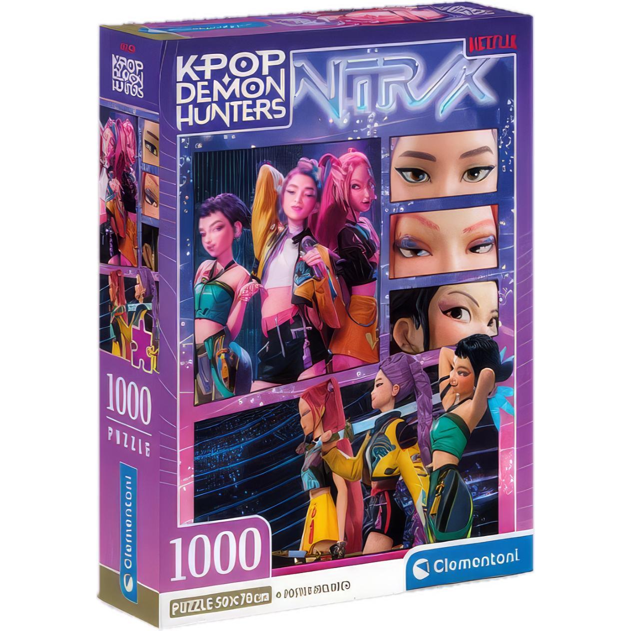Clementoni Puzzle 1000pz KPop Demon Hunters Design 1 con Poster