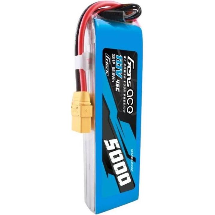 Thumbnail - Gens Ace G-Tech 5000mAh 11.1V 45C 3S1P lipo battery with XT90 Plug (11.10 V, 5000 mAh)