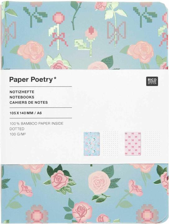 Actual product image Rico Design Notizhefte La Vie en Rose, DIN A6 (A6, Special ruling, Hardcover)