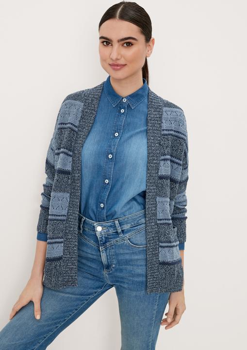 Produktbild s.Oliver Strickjacke Cardigan mit Lochmuster (L)