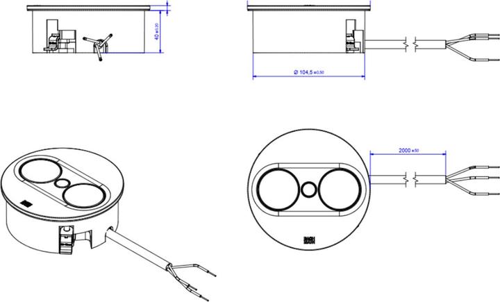 Actual product image Bachmann Multiple socket outlets