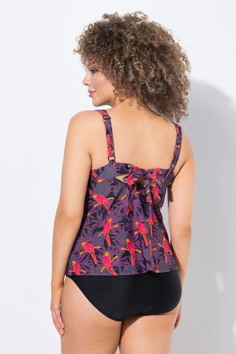 Produktbild Ulla Popken Tankini, Papageien, Softcups, Zierschleife, recycelt (60 H)