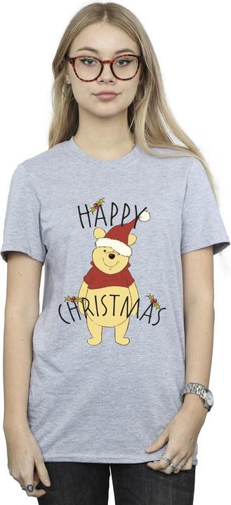 Immagine prodotto Disney Winnie The Pooh Happy Christmas Holly Maglietta Ampia Donna (5XL)
