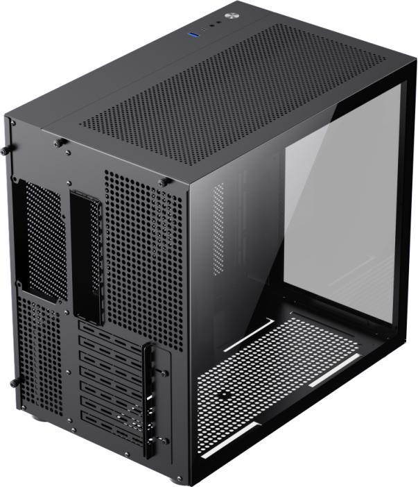 Actual product image GameMax Infinity Gaming Case w/ Glass Side & Front, ATX, Dual Chamber, No Fans inc., Mesh Panels, USB-C, Bla (ATX, mATX, Mini-ITX)