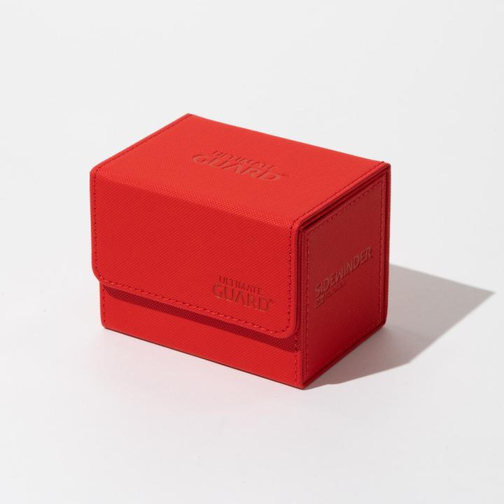 Actual product image Ultimate Guard Card Box XenoSkin Sidewinder Monocolor 80+ Red