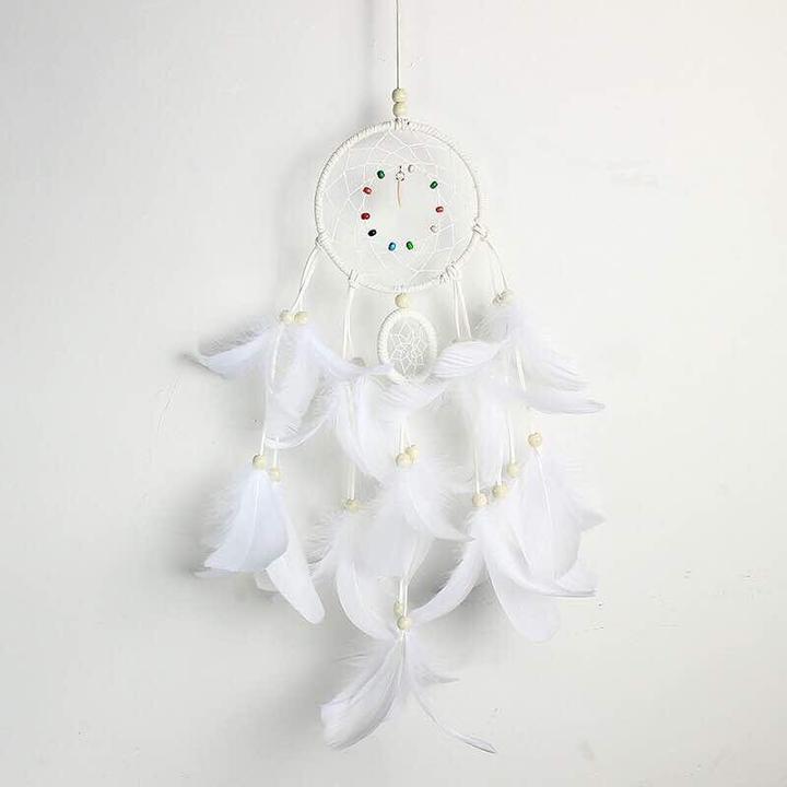 Bianco con perline colorate