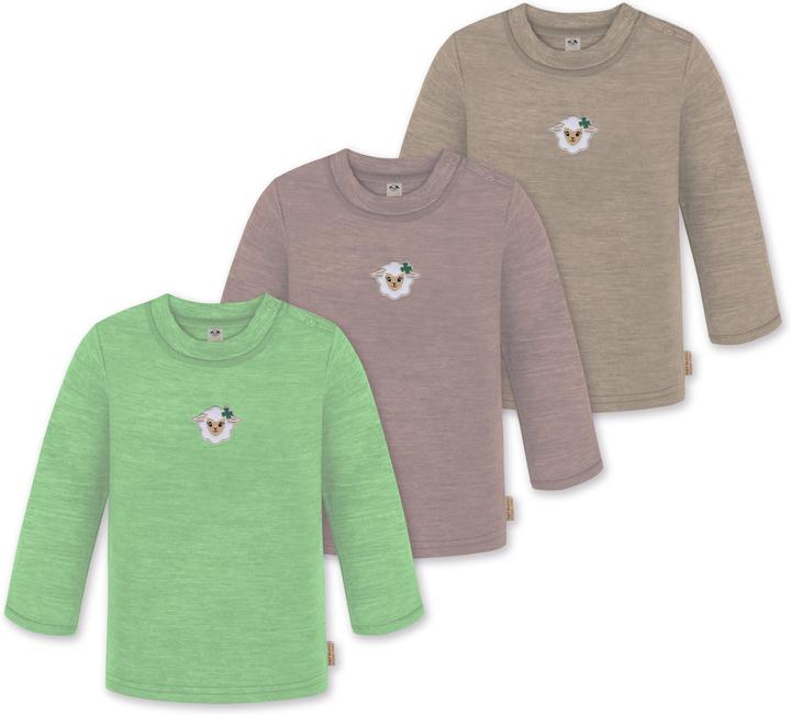 Image du produit Normani Lot de 3 manches longues bébé mérinos "Taupo" - 9475 (74, 80)