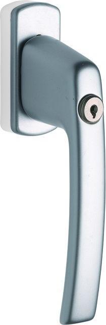 Actual product image Maco HARMONY window handle - locking cylinder, VK 7x35 mm, silver anodised aluminium