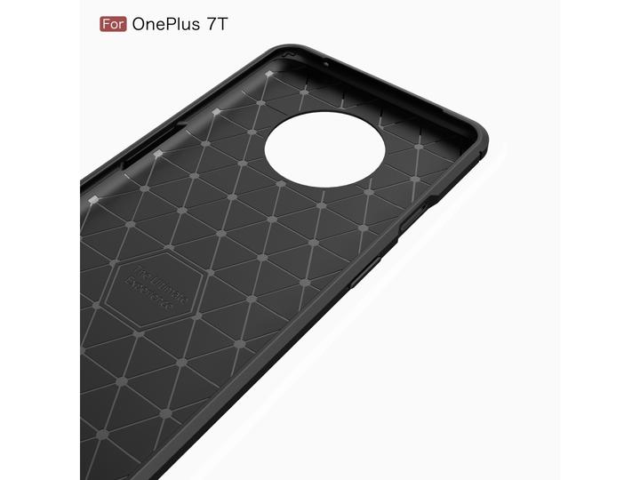 Actual product image Screenguard OnePlus 7T Cover Carbon Brushed Soft TPU (OnePlus 7T)