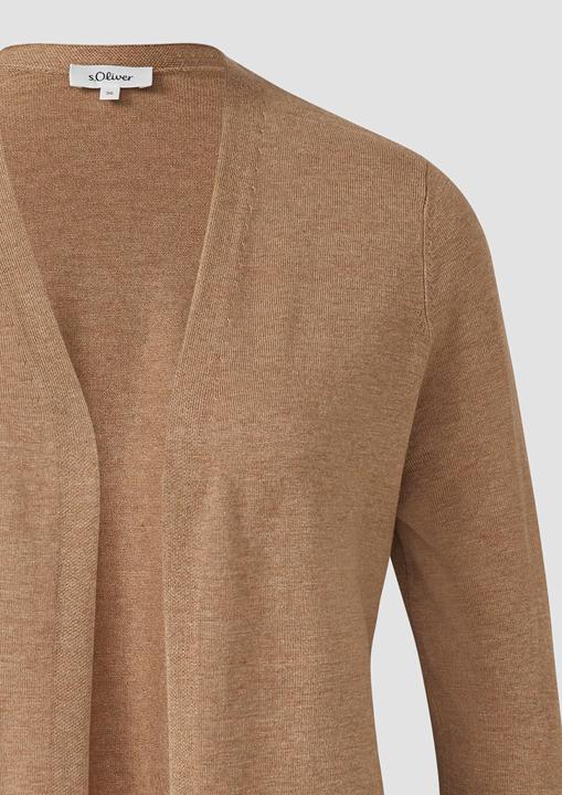 Produktbild s.Oliver Strickjacke Feinstrickjacke mit Rollkante am Saum (40)
