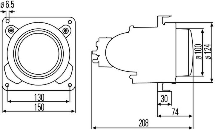 Produktbild Hella Scheinwerfereinsatz Scheinwerfer Halogen DE für VOLVO HYMER KNAUS VDL