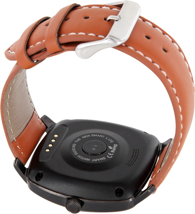 Produktbild Xlyne TFT, MTK2502C, Bluetooth 4.0, Li-Po Schwarzchrom - Leichter Cognac (45 mm)