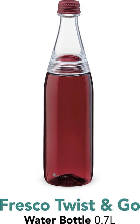 Actual product image Aladdin Fresco Twist & Go Water Bottle 0.7L Burgundy Red (0.70 l)