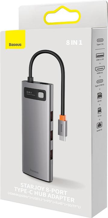 Actual product image Baseus StarJoy Series (USB-C, 8 Ports)