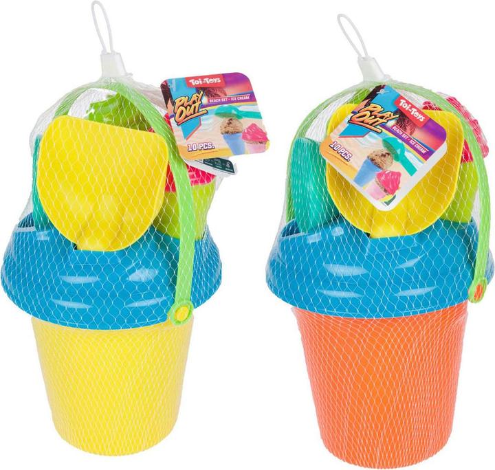 Produktbild Toi-Toys Play Out Beach Set Eimer und Eisformen, 8-tlg.