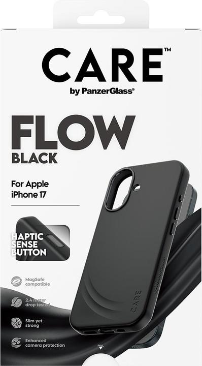 Produktbild PanzerGlass CARE by ® Feature FLOW Case Schwarz m. Cutout for Haptic & MagSafe iPhone 17 (Apple iPhone 17)
