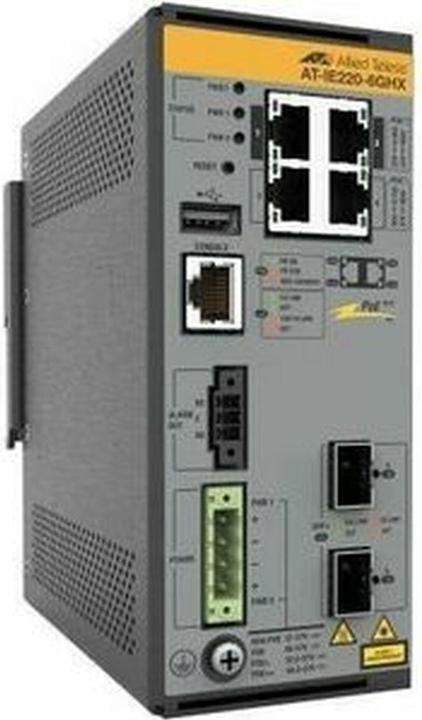 Produktbild Allied Telesis 4X 10/100/1000T 2X 1G/10G SFP+ INDUSTRIAL ETHERNET LAYER 2+ SW (6 Ports)