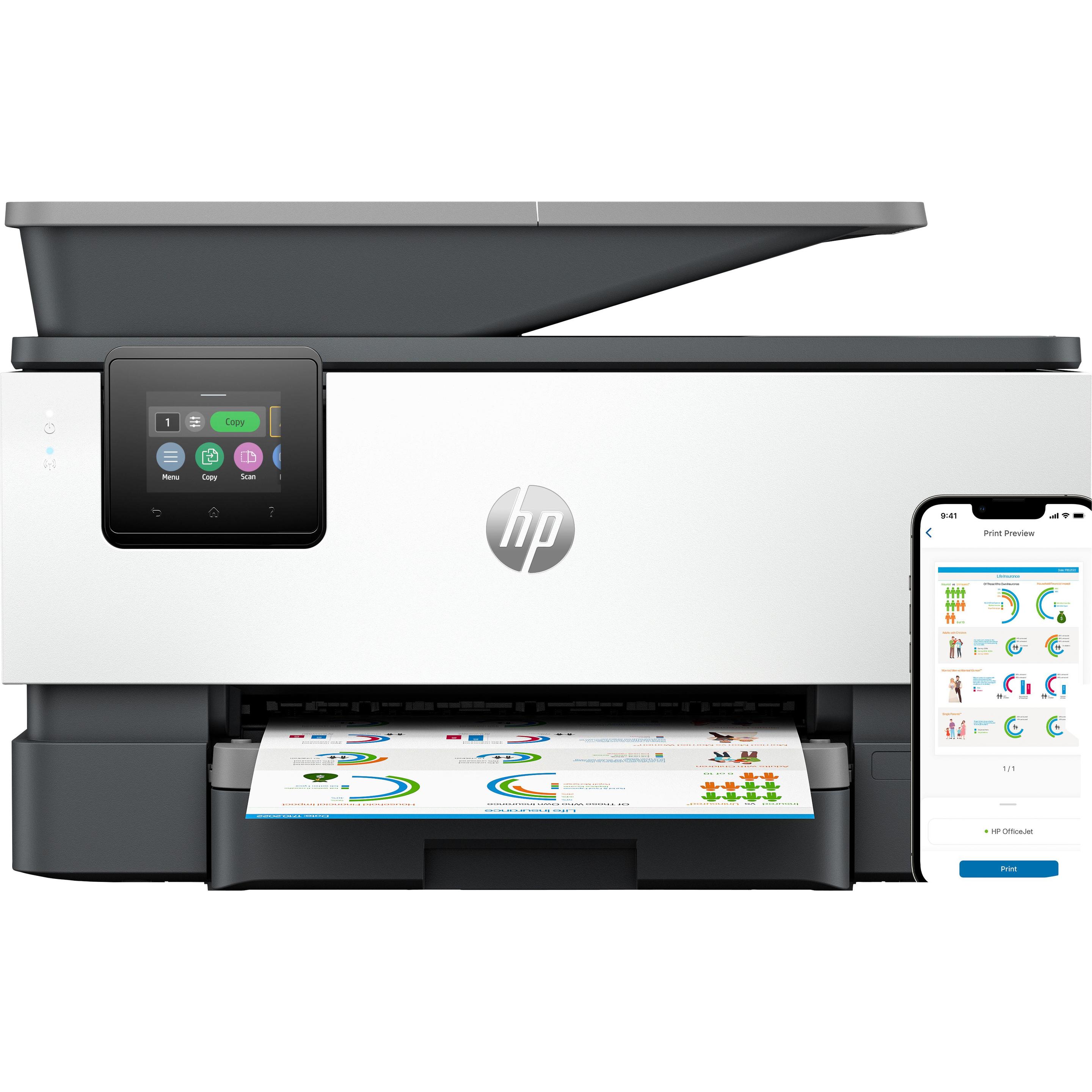 HP OfficeJet Pro 9120e (Tintenpatrone, Farbe), Drucker, Grau