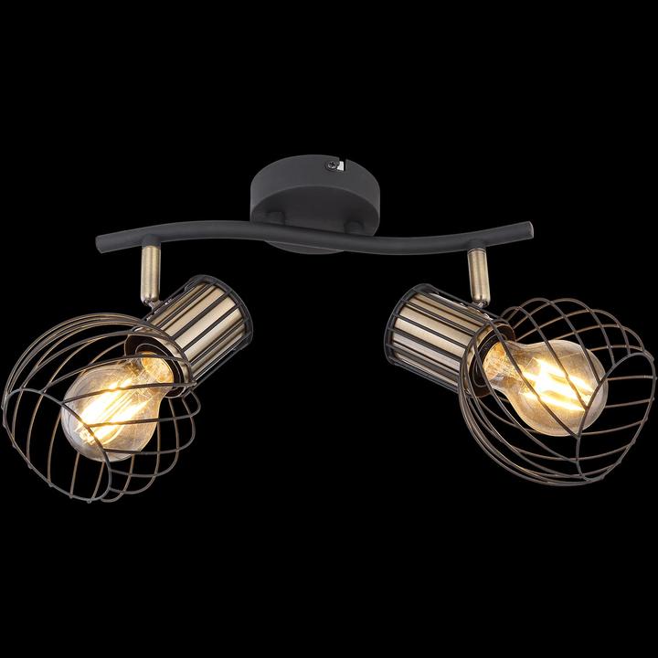 Image du produit Globo Projecteur Argusto noir mat 2xE27 (E27)
