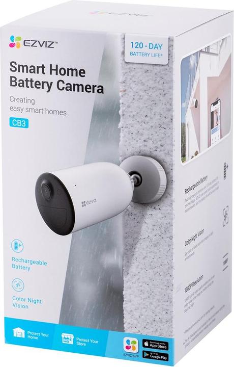 Image du produit EZVIZ - Caméra autonome sur batterie - 1080P - étanche - couleur nuit - Wit (1920 x 1080 Pixels)