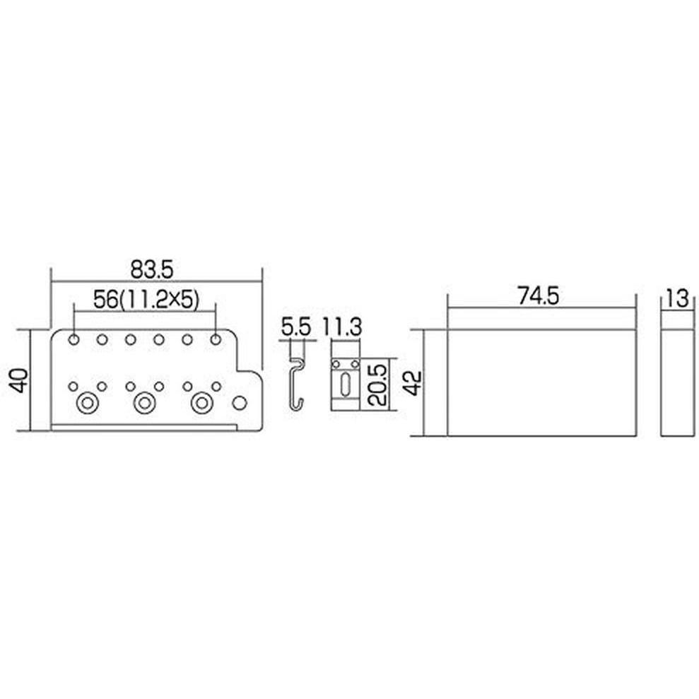 G-Gotoh Gotoh GE-101T Tremolo cromato (Parti di ricambio per strumenti), Accessori per strumenti, Argento