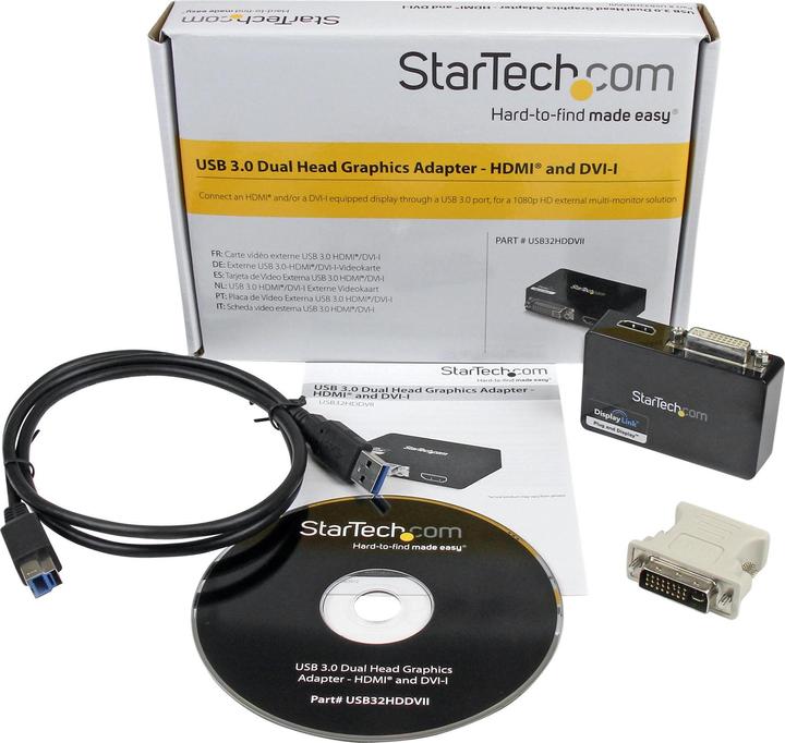 Immagine prodotto StarTech Adattatore Video USB 3 Hdmi/Dvi (USB, DVI, 7.30 cm)