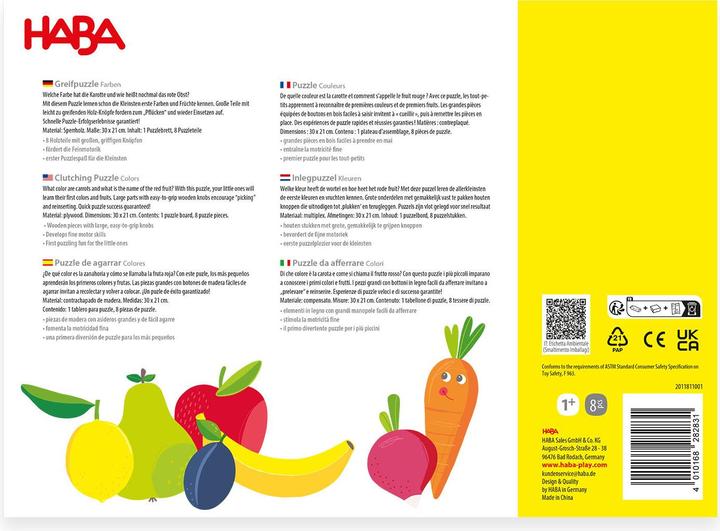 Immagine prodotto Haba Greifpuzzle Farben (8 pezzi)