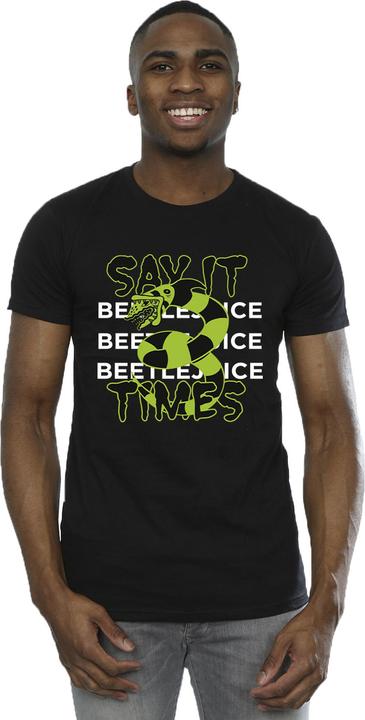 Immagine prodotto Beetlejuice Say It 3 Times Maglietta Uomo (4XL)