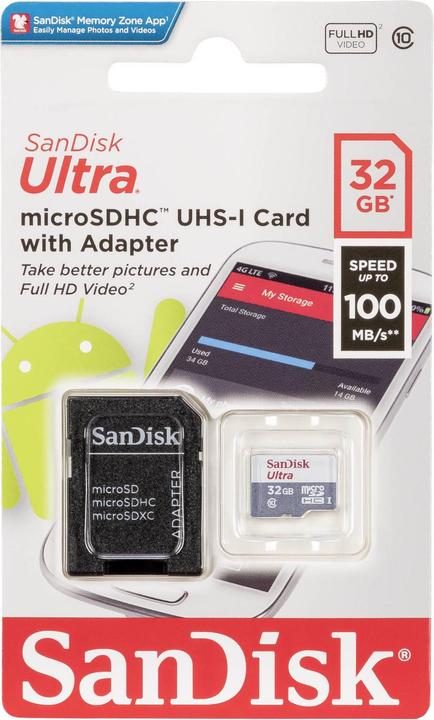 Produktbild SanDisk Ultra Lite (32 GB, microSDHC, U1, UHS-I)