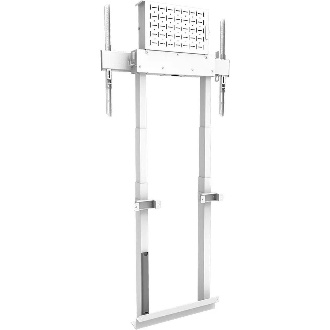 Thumbnail - Neomounts Motorised Wall Stand incl. storage box 10cm Wheels VESA 100x100 up to 800x600 (100", 110 kg), TV Ständer, Weis...