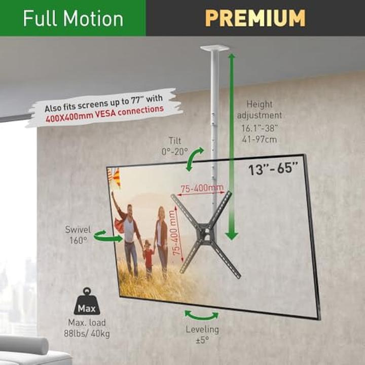 Produktbild Barkan TV Deckenhalterung (Decke, 65", 40 kg)