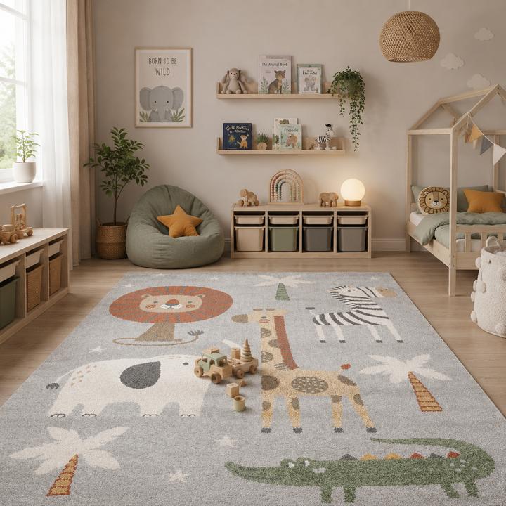 Produktbild Pergamon Kinder Teppich Softstar Kids Safari Animal Friends