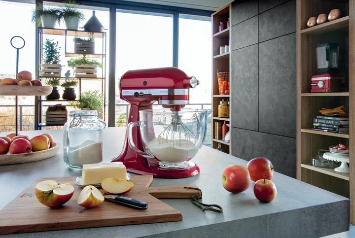Actual product image KitchenAid 5KSM156ECA Mixer Standmixer 300 W Rot (300 W)