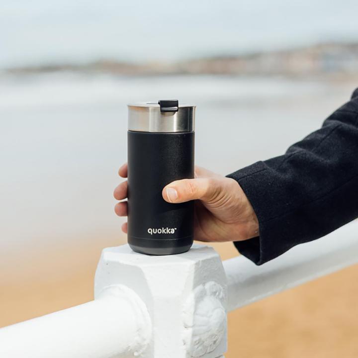 Produktbild Quokka Thermal Coffee Mug Stainless Steel Boost Carbon Black 400ml (0.40 l)
