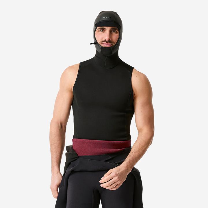 Actual product image Olaian Neoprene top for surfing with integrated bonnet 2 mm (2 mm, M)
