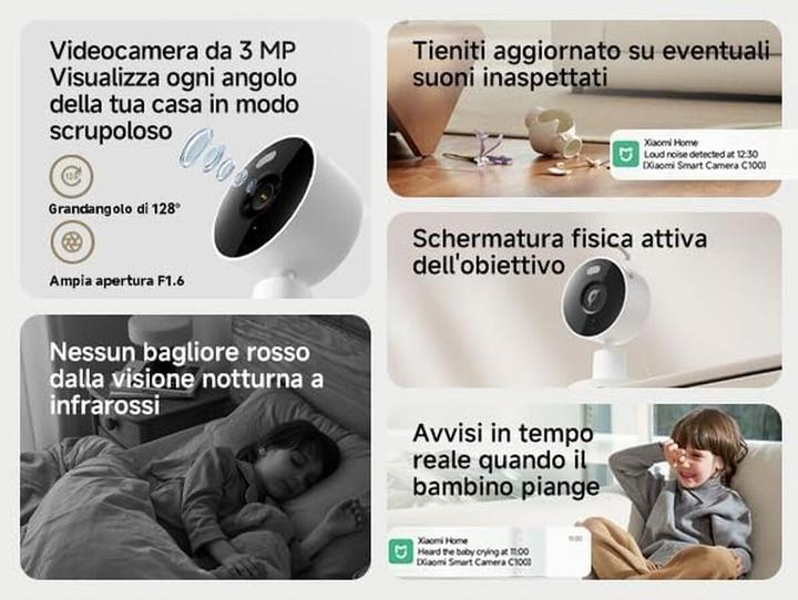 Immagine prodotto Xiaomi Smart-Kamera C100 2K EU BHR07OGL (2304 x 1296 Pixels)