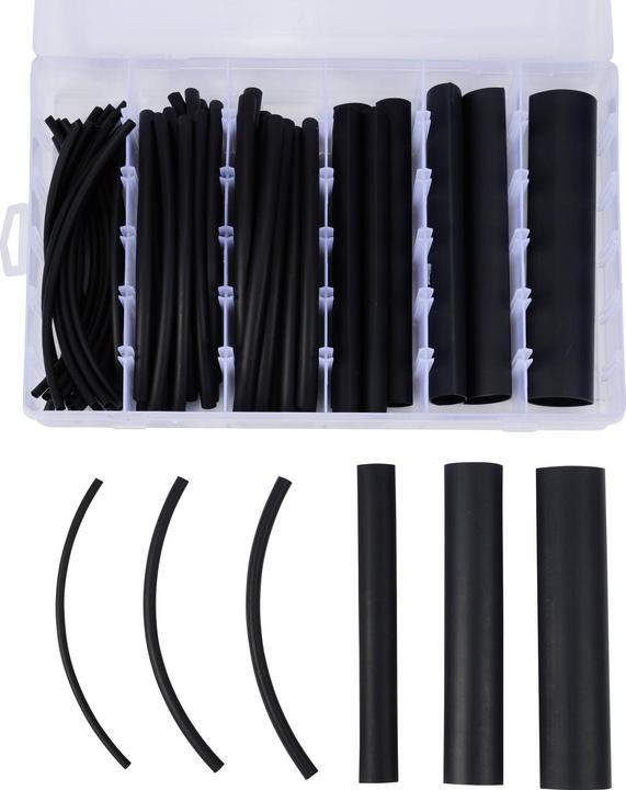 Produktbild Tru Components TC-13388816 Schrumpfschlauchsortiment Schwarz Schrumpfrate:3:1 (70 x)