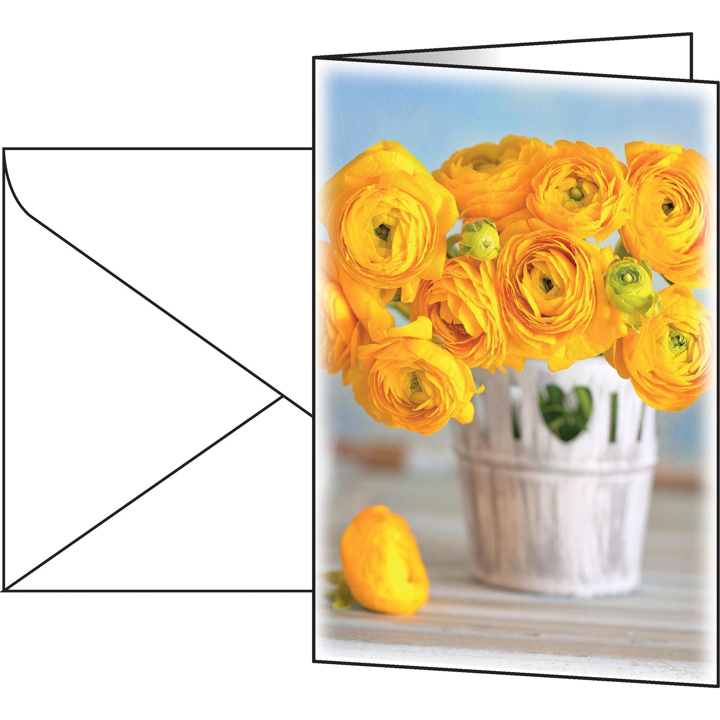 Thumbnail - Sigel, Grusskarte + Briefpapier, 10 Grusskarten Ranunculus DIN A6 (10 Stk.)
