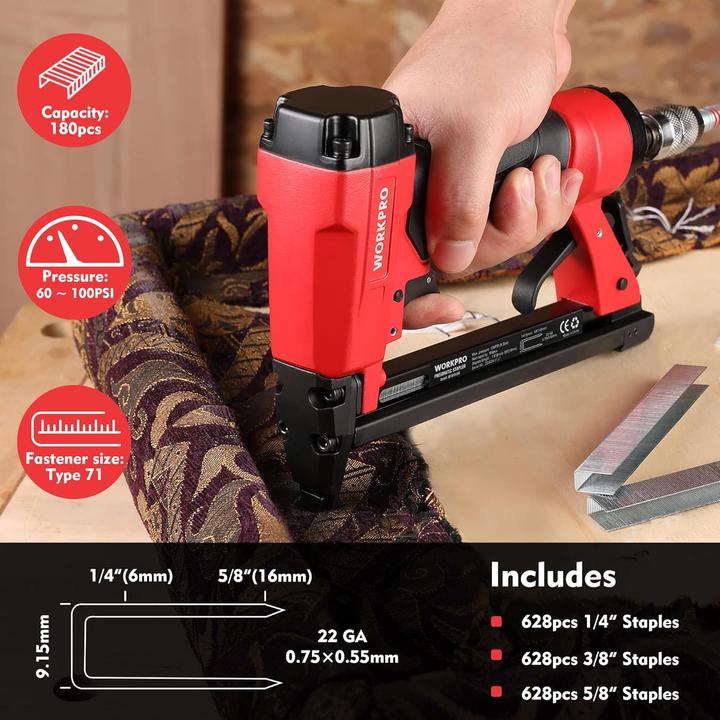 Actual product image Workpro W181010AU Pneumatic tacker