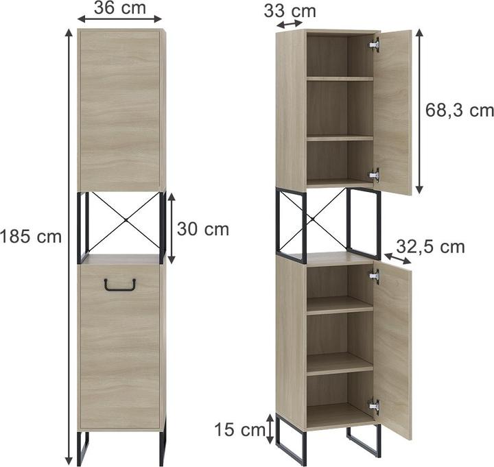 Actual product image Vicco Vionna (36 x 33 x 185 cm)