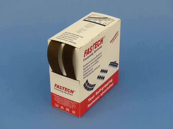 Produktbild Fastech Klettband-Box Dunkelbraun (20 mm)