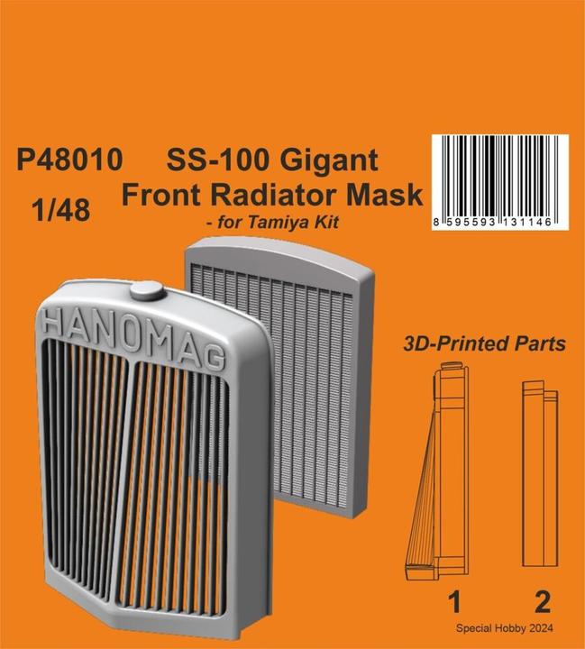 Image du produit CMK SS-100 Gigant Front Radiator Mask 1/48