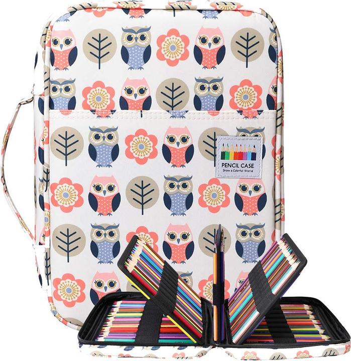 Only-Bags.Store Federmäppchen mit 220 Fächern, tragbarer Buntstift-Organisator, wasserdichtes Stiftemäppchen für