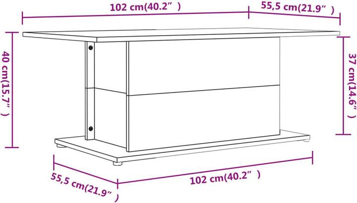Image du produit vidaXL Couchtisch (102 x 102 x 40 cm)
